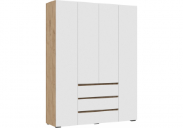 Шкаф Элла ШК 05 белый / дуб крафт золото (160x46x208)