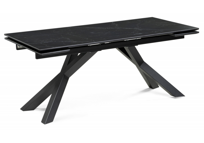 Керамический стол Хеме 180(240)х90х77 shakespeare black / черный (90x77). 