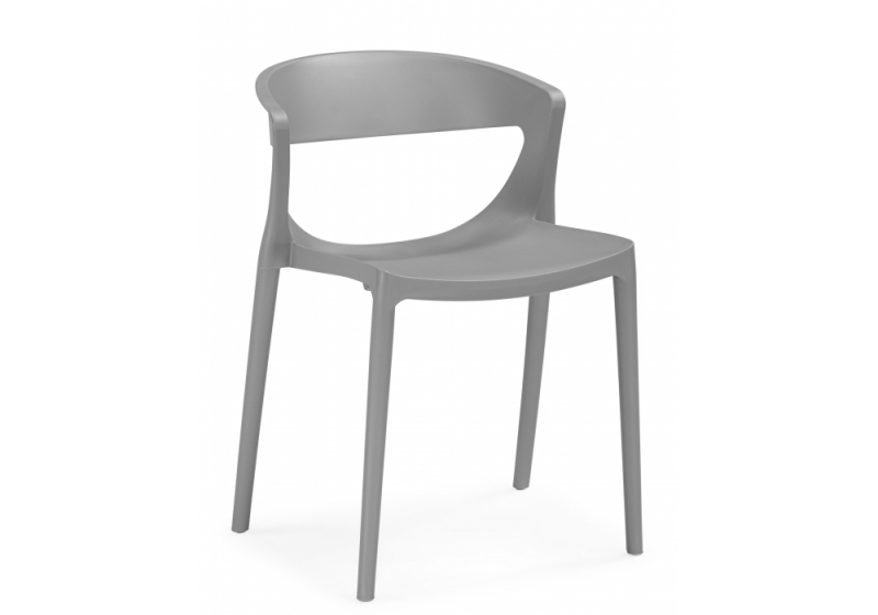 Пластиковый стул Градно жесткий серый (50x58x75). 