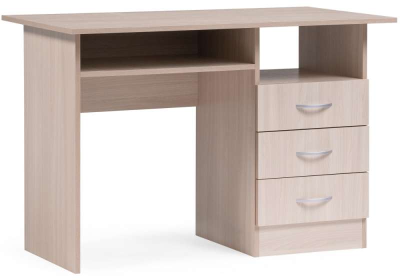 Компьютерный стол Бриз 110х60х75 ЛДСП ясень светлый (60x75). 