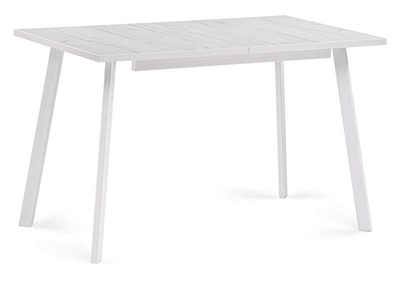 Стол деревянный Колон Лофт 120(160)х75х75 25 мм юта / белый матовый (75x75). 